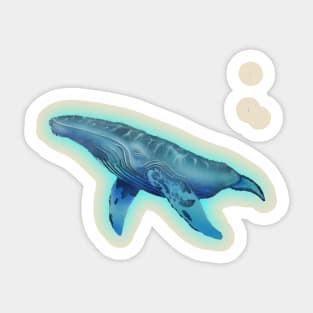 Humpback whale t-shirt design Sticker